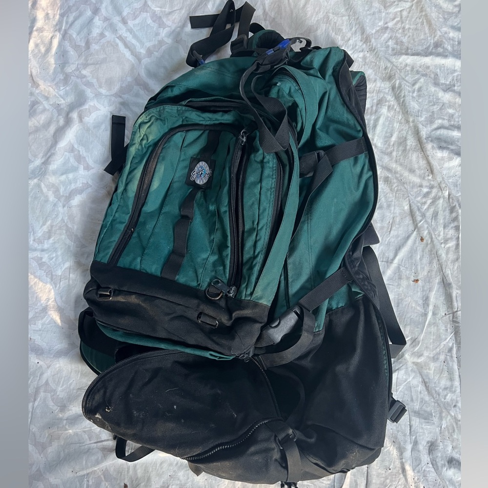 Versatile Green And Black Backpack - image 1